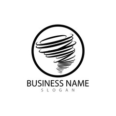 Tornado logo and storm icon  vector illustration design