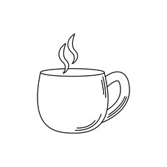 drinks hot coffee cup aroma beverage line style icon