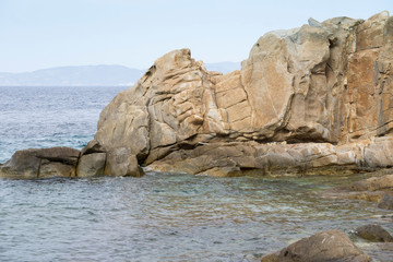 Naklejka premium Giglio island from Porto Santo Estefano in Monte Argentario Grosseto Tuscany Italy