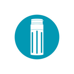 drinks liquid thermos hot or cold blue block style icon