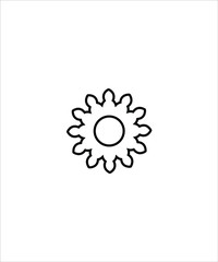 flower line design icon,vector best line design icon.