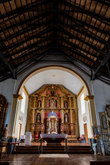 Fototapeta na wymiar interior of san Lucas church Colan Peru