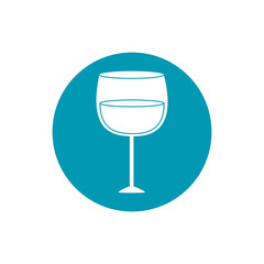 drinks wine glass cup beverage celebration blue block style icon