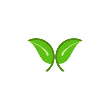 Green Leaf logo design vector
