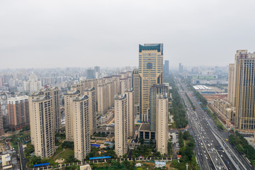 Fototapeta premium Asian city aerial