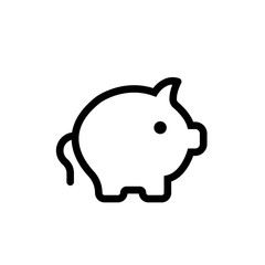 Piggy Bank. Fully scalable vector icon in outline style.