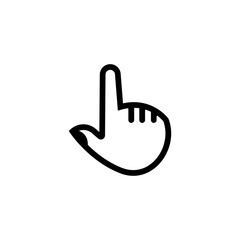 Clicking finger icon, hand pointer vector