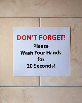 Please Wash Your Hands For 20 Seconds