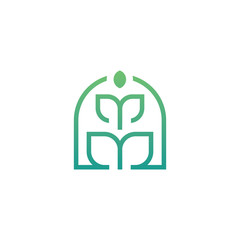 Environmental green Nature Logo Design Template.