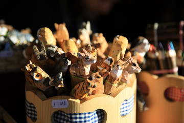 Bolzano (BZ), Italy - December 01, 2019: Christmas decoration at christmas market, Bolzano, Alto...