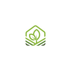 Environmental green Nature Logo Design Template.
