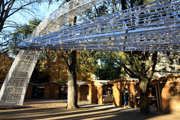 Bolzano (BZ), Italy - December 01, 2019: Christmas market area, Bolzano, Alto Adige, Italy