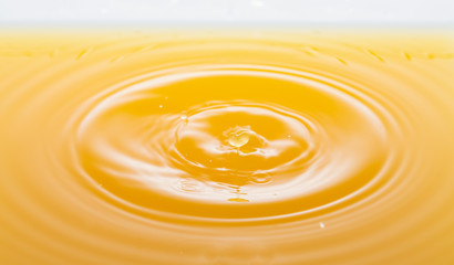 the waves after a few drops of orange juice.