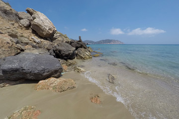 Fototapeta na wymiar Es Figueral beach Ibiza Spain