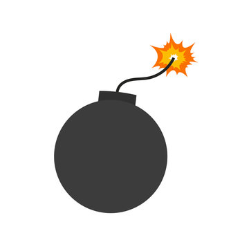 Bomb flat, great design for any purposes. Vector illustration flat design