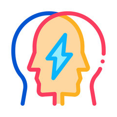 Human Versus Icon Vector. Outline Human Versus Sign. Color Isolated Contour Symbol Illustration