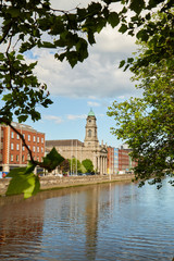 A view along the quays in Dublin City, Ireland