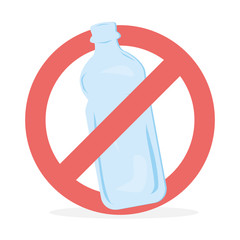 No plastic bag icon. Vector illustration flat design isolated on white background. Icon