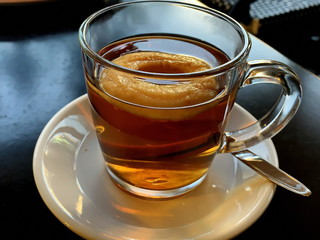 Hot Cider Tea with Dried Apple and Apple Juice