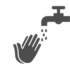 hand wash icon isolated on white background.Vector illustration.
