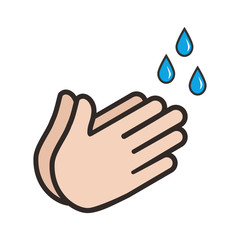 hand wash icon isolated on white background.Vector illustration.