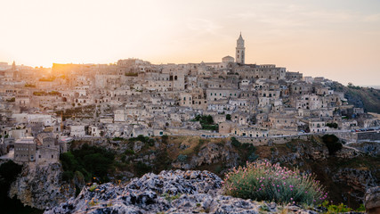 Obraz premium Sunset at Sassi di Matera, Basilicata, Italy