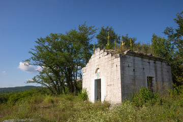 Fototapeta na wymiar Abandoned Church in Crimea