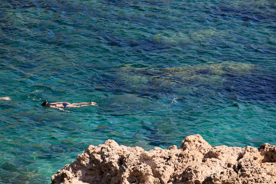 Rhodes / Greece - June 23, 2014: Antony Queen bay view in Rhodes, Dodecanese Islands, Greece.