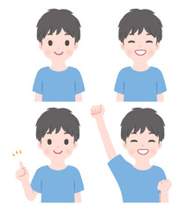 男の子のポーズのセット