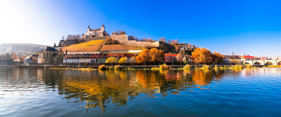 Germany travel and landmarks - Wurzburg medieval town in Bavaria