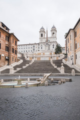 Fototapeta premium Piazza di Spagna in Rome without people