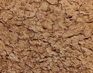 Brown dry soil background At the top view,Soil cracks desert sands water evaporation stagnation and global warming large cracks in clay soil due to water evaporation