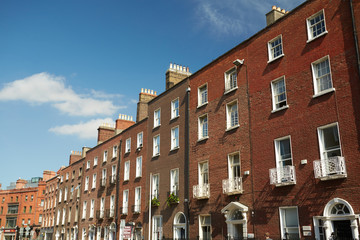Fototapeta premium The Georgian area of Dublin, Ireland