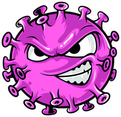 Virus Illustration Hand Drawn Cartoon Style 