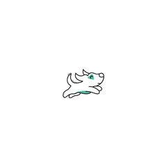 minimalist monoline lineart outline dog cat icon logo template vector illustration , line dog logo icon 