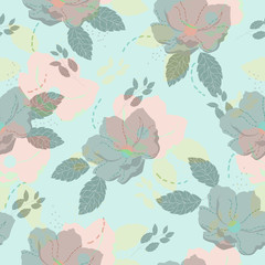 Beautiful seamless floral pattern background.