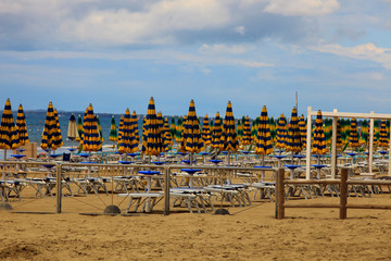 Scarlino (GR), Italy - June 19, 2017: Scarlino beach, Scarlino, Grosseto, Tuscany, Italy, Europe