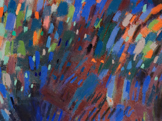 Vivid abstract background with natural pastel texture. Artistic night backdrop with colorful crayon textures. Banner template. Art gallery poster design. Mental health concept. Abstract expressionism.