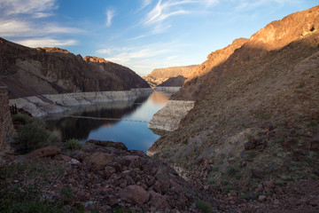 Fototapeta na wymiar Lake Mead Scenic Overlook. Scenic overlook at the Lake Mead National Recreation Area in Nevada.