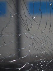 Fractured glass