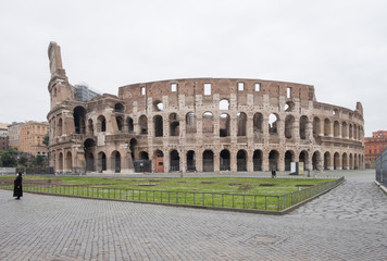 Coliseum in Rome without people