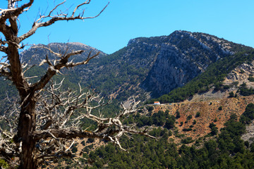 Rhodes / Greece - June 23, 2014: View near Monolithos castle, Rhodes, Dodecanese Islands, Greece.