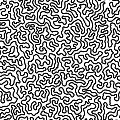 Labyrinth abstraction seamless pattren. Simple curved line. Modern and stylish. Design for wallpaper, fabric, textile, websites, shops, labels.