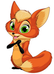 Funny little fox child