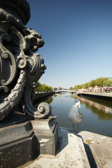 A view along the quays in Dublin City, Ireland