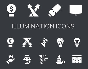 illumination icon set