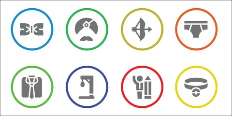 tie icon set