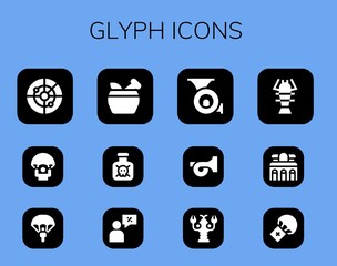 Modern Simple Set of glyph Vector filled Icons