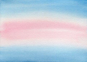 abstract watercolor background in light pink and blue hues, abstract shy and water