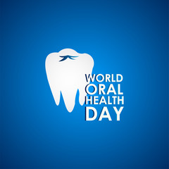 World Oral Health Day Vector For Banner Print